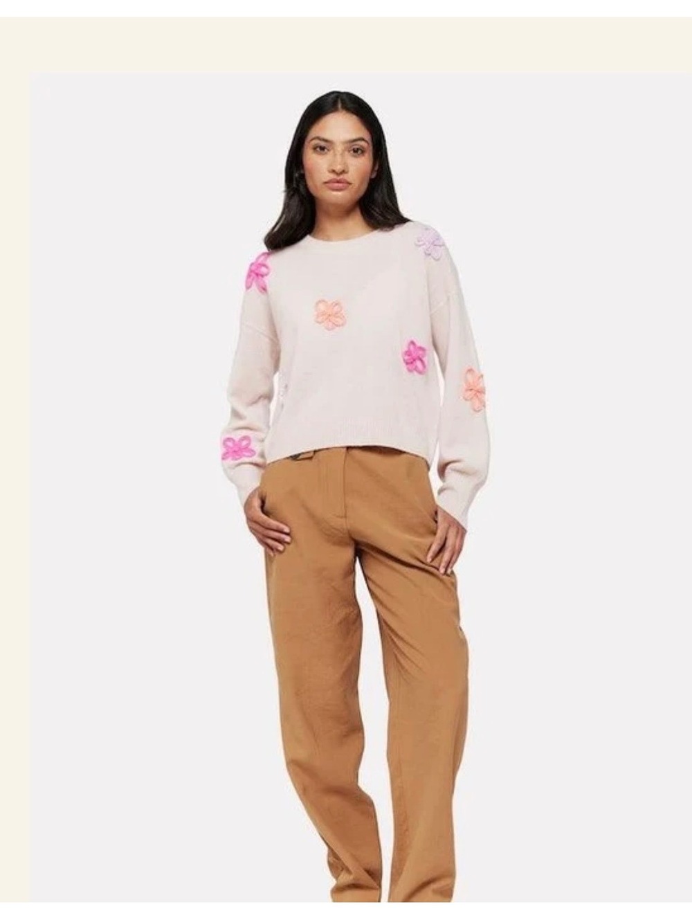 * | BRODIE | Flower Pop Crew Neck Jumper. Size M.